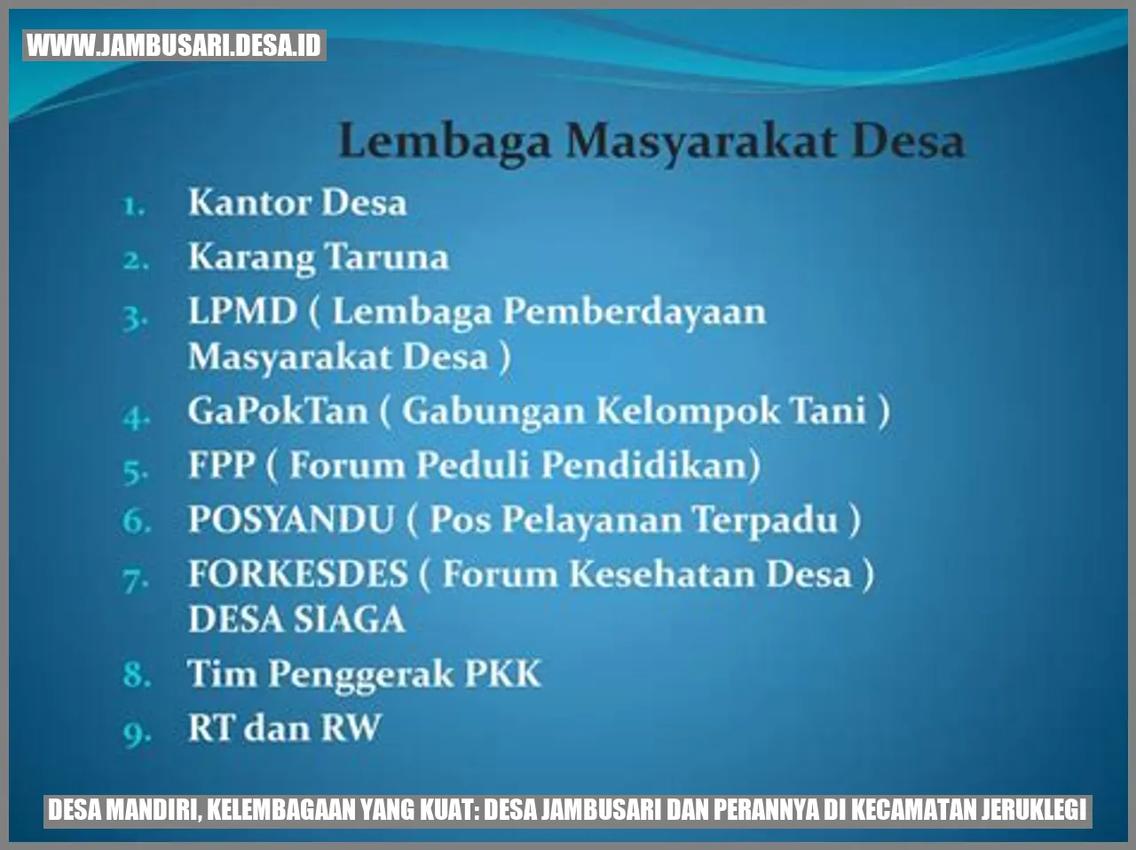 Gambar Desa Jambusari di Kecamatan Jeruklegi