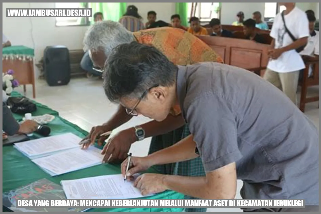 Desa yang Berdaya: Mencapai Keberlanjutan Melalui Manfaat Aset di Kecamatan Jeruklegi