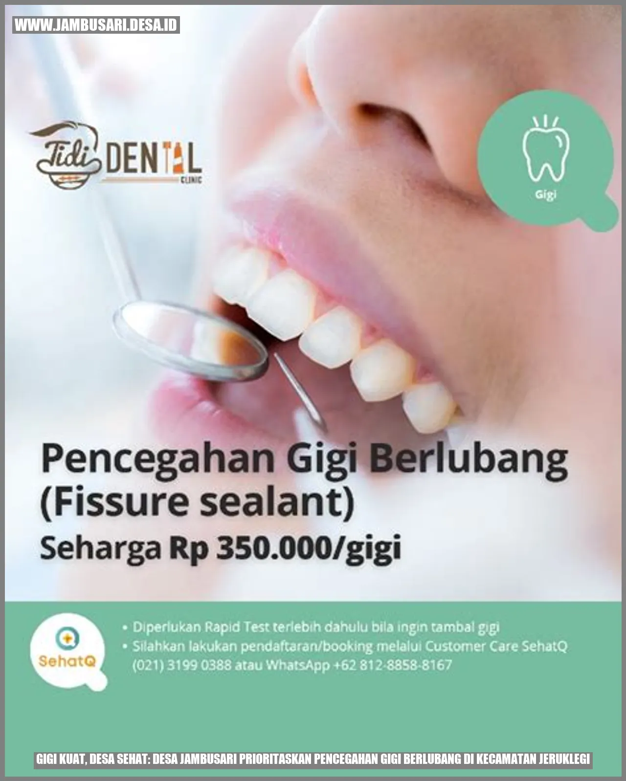 Gigi Kuat, Desa Sehat: Desa Jambusari Prioritaskan Pencegahan Gigi Berlubang di Kecamatan Jeruklegi