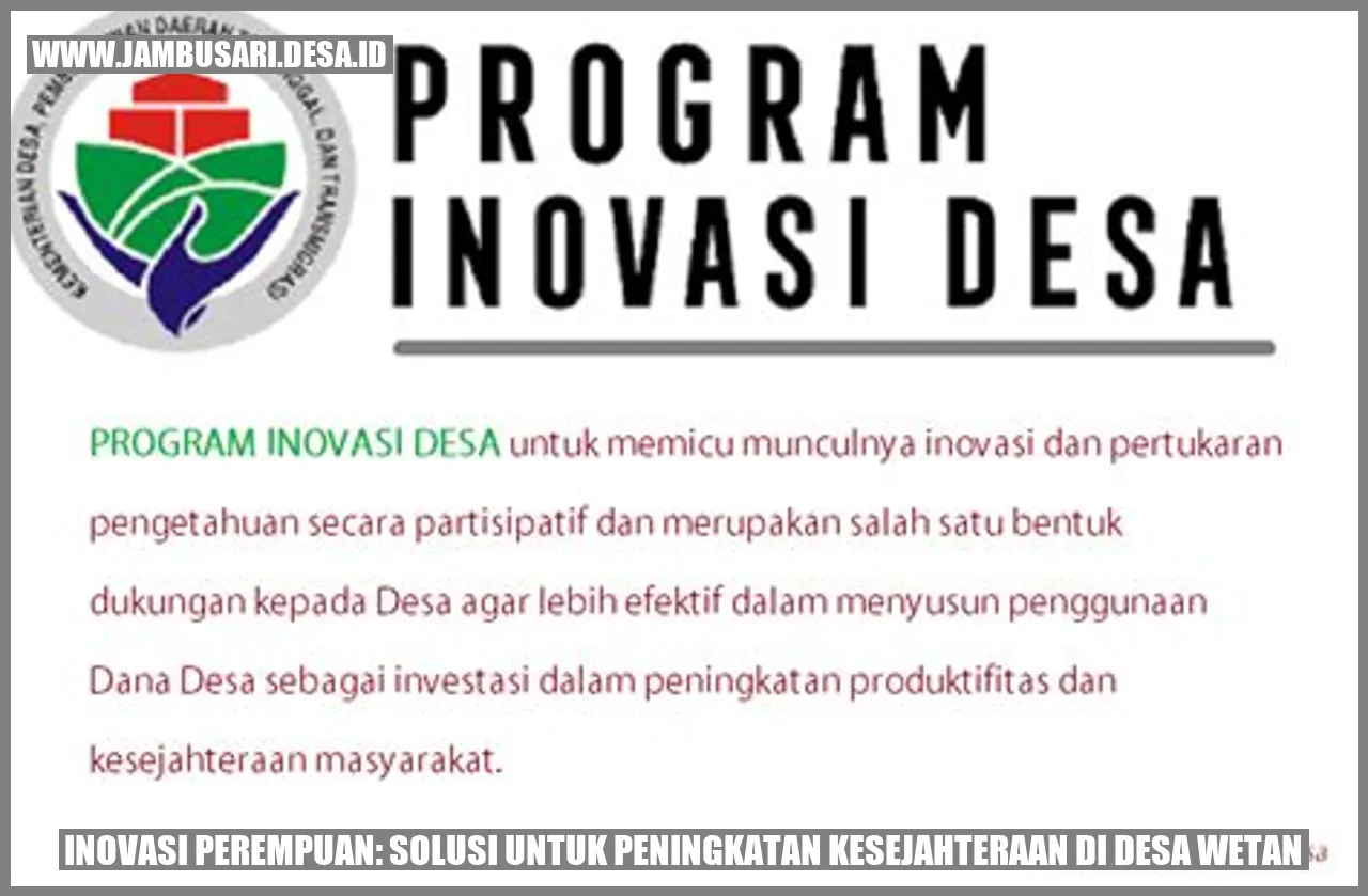 Inovasi Perempuan: Solusi untuk Peningkatan Kesejahteraan di Desa Wetan