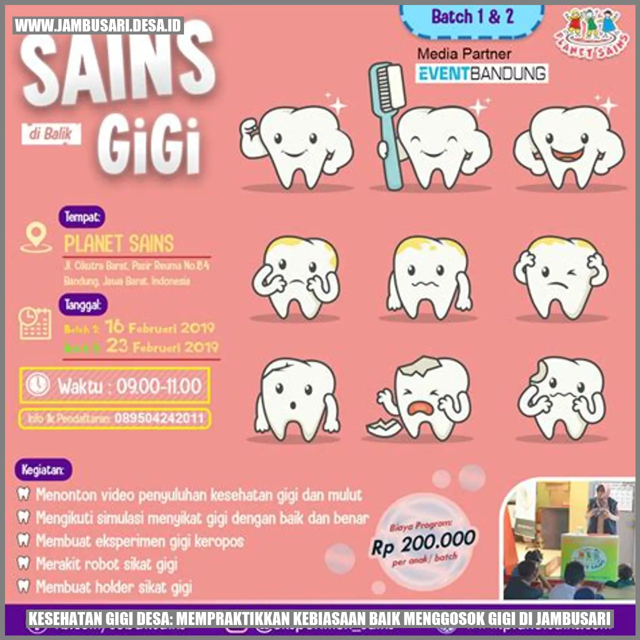 Kesehatan Gigi Desa: Mempraktikkan Kebiasaan Baik Menggosok Gigi di Jambusari