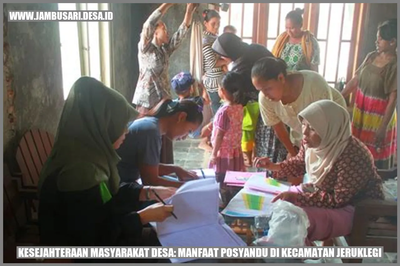 Kesejahteraan Masyarakat Desa: Manfaat Posyandu di Kecamatan Jeruklegi