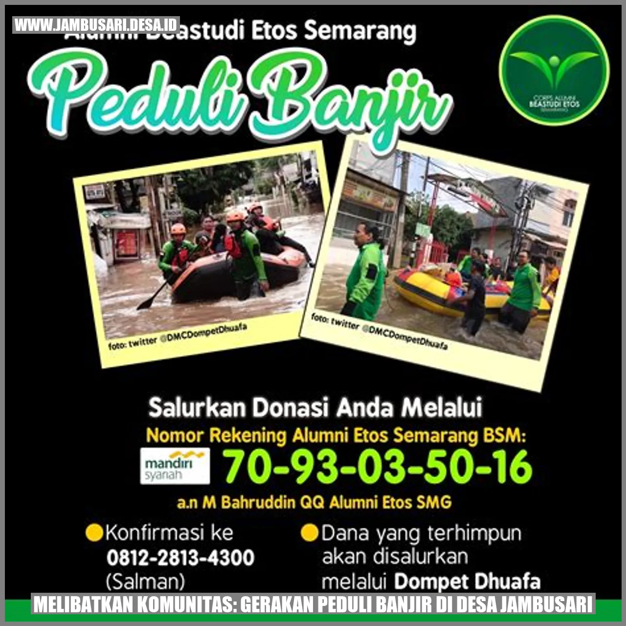 Gambar Gerakan Peduli Banjir di Desa Jambusari
