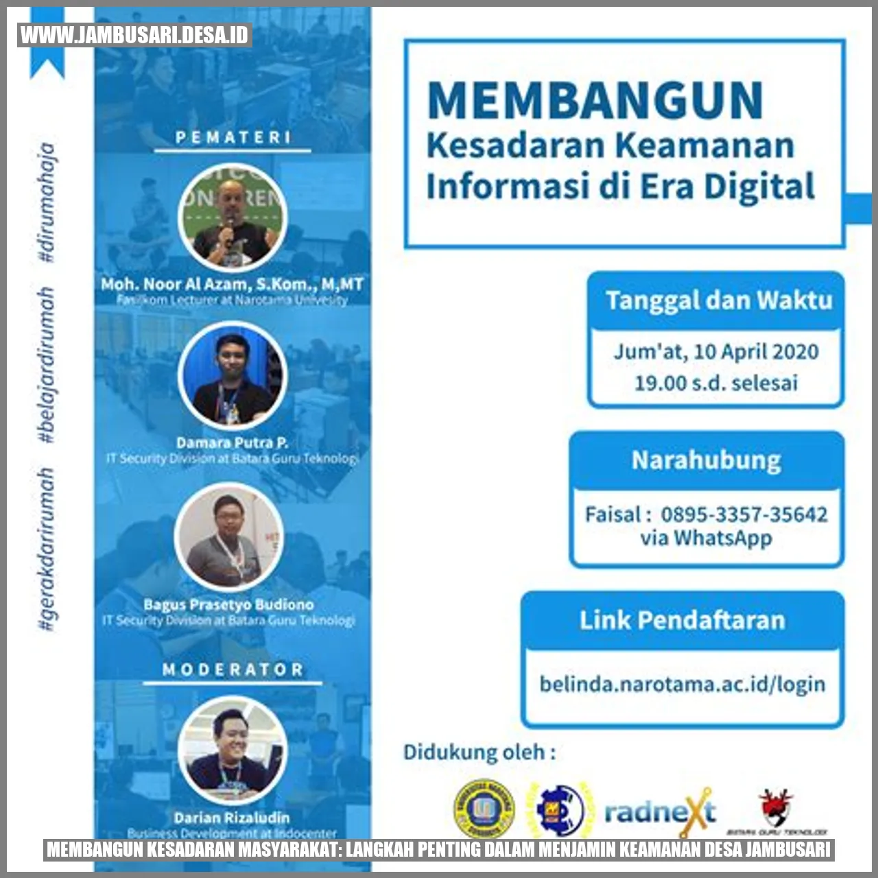 Membangun Kesadaran Masyarakat: Langkah Penting dalam Menjamin Keamanan Desa Jambusari