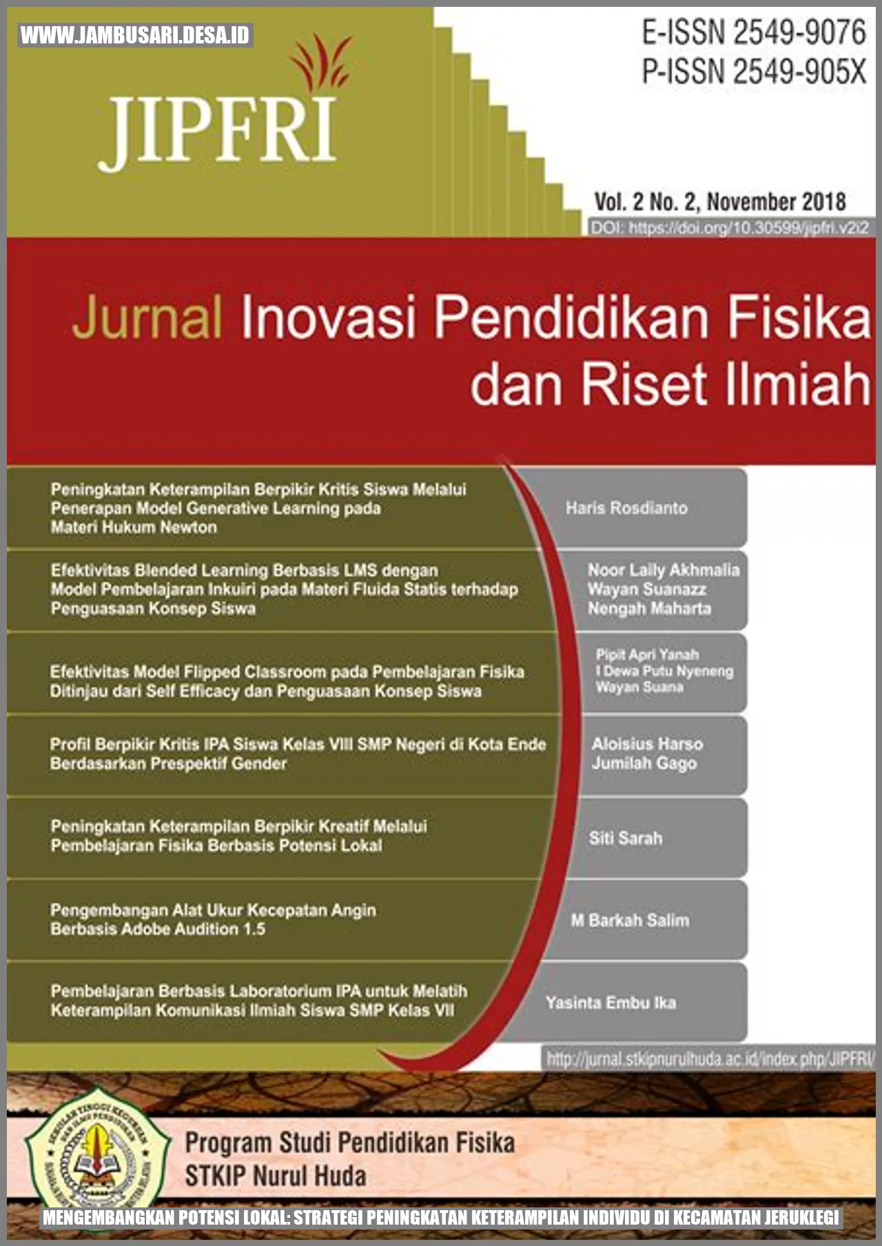 Potensi Lokal - Keterampilan Individu di Jeruklegi