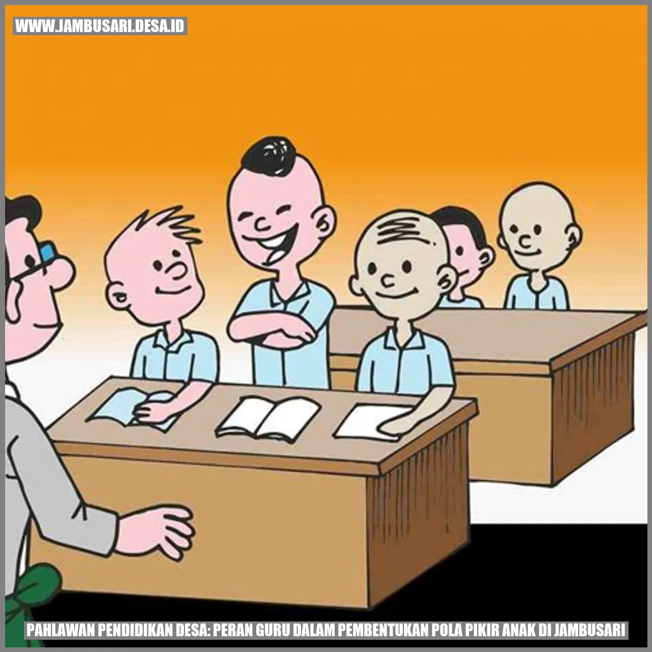 Gambar guru dan siswa di kelas