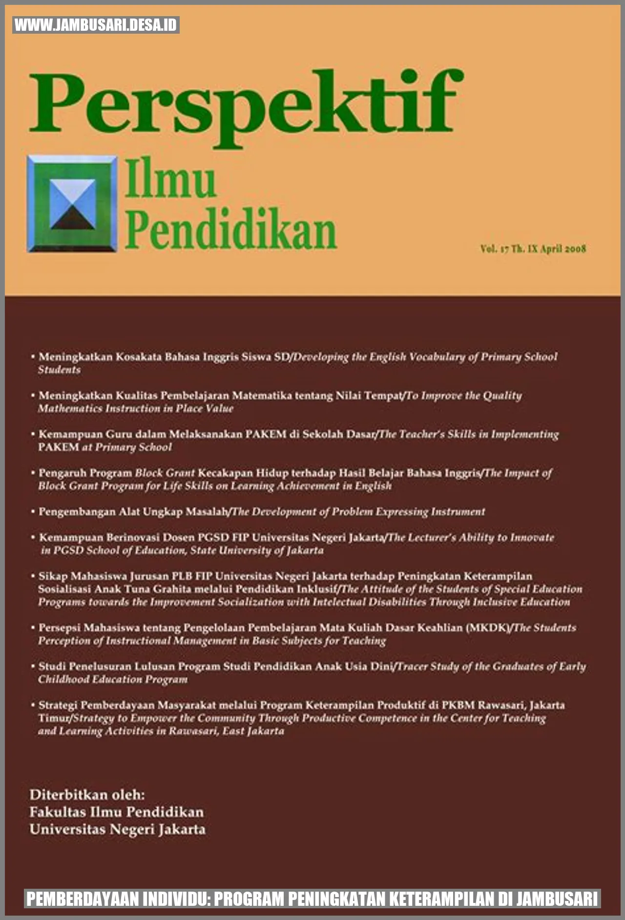 Pemberdayaan Individu: Program Peningkatan Keterampilan di Jambusari