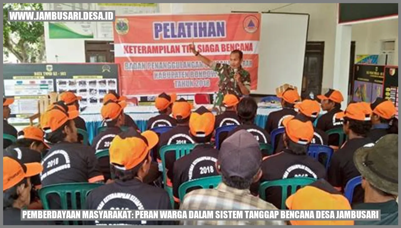 Pemberdayaan Masyarakat: Peran Warga dalam Sistem Tanggap Bencana Desa Jambusari