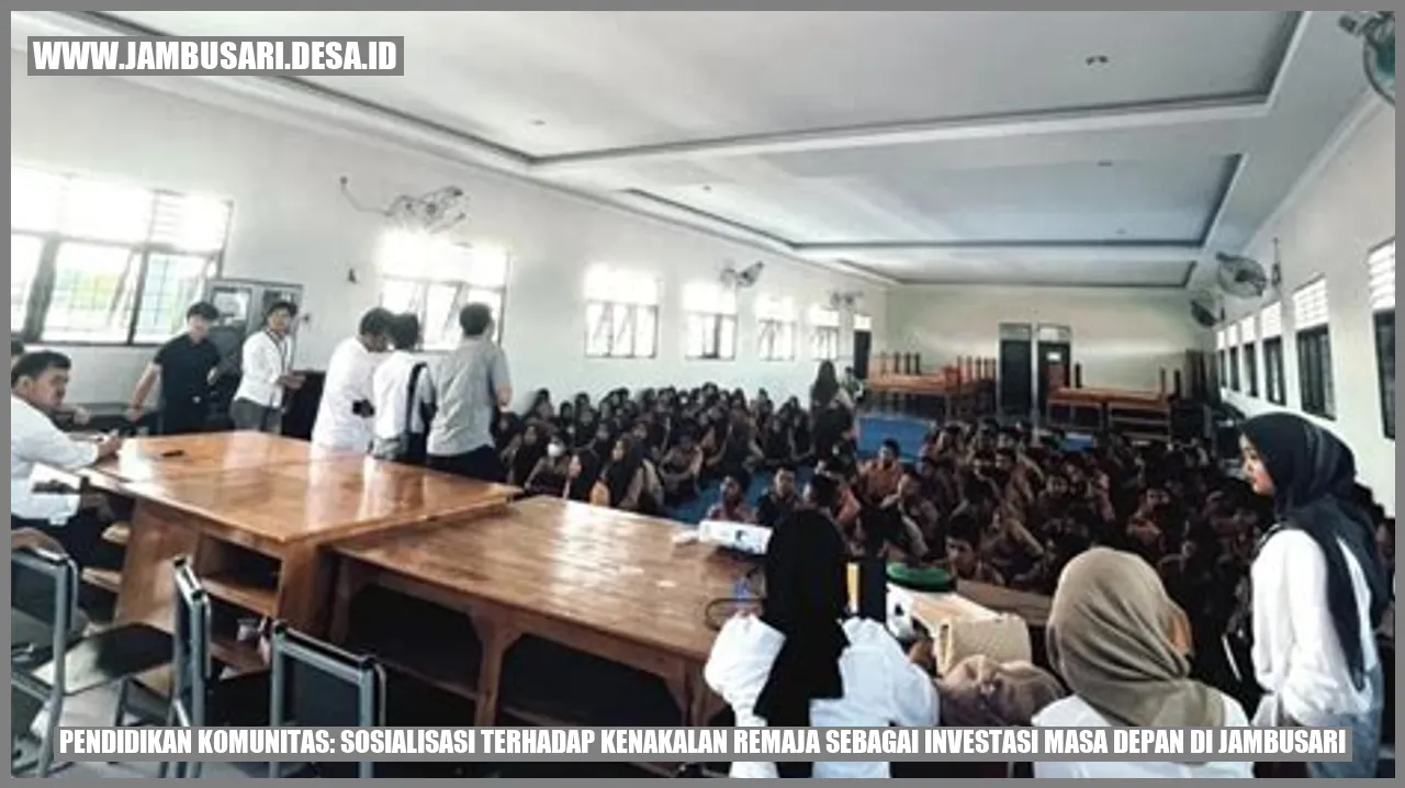 Pendidikan Komunitas: Sosialisasi Terhadap Kenakalan Remaja sebagai Investasi Masa Depan di Jambusari