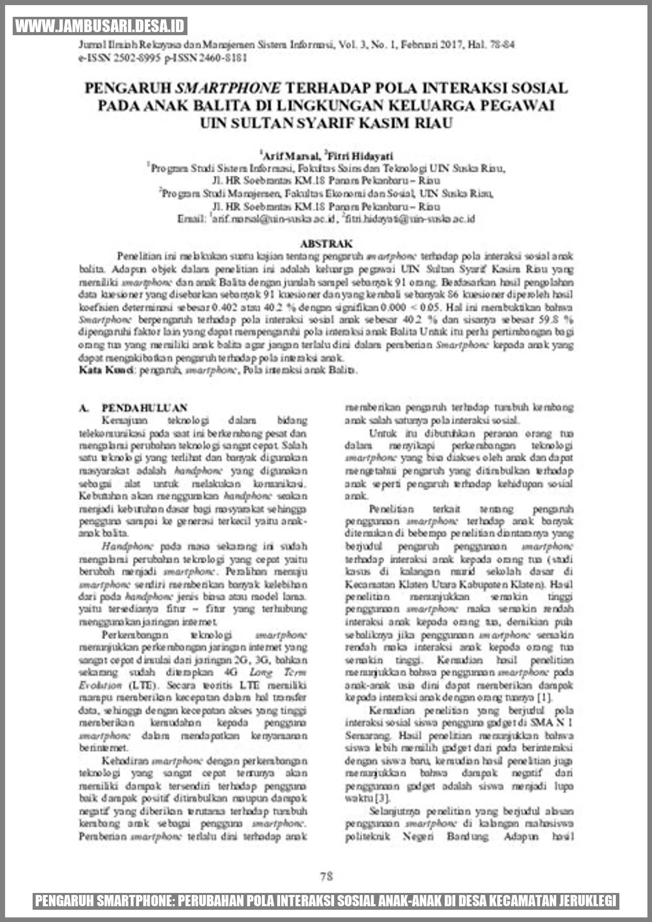 Pengaruh Smartphone: Perubahan Pola Interaksi Sosial Anak-Anak di Desa Kecamatan Jeruklegi